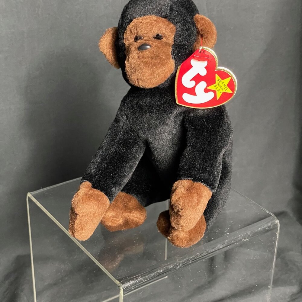 RARE TY ORIGINAL BEANIE BABY CONGO THE GORILLA 1996 RETIRED W/ORIGINAL TAG